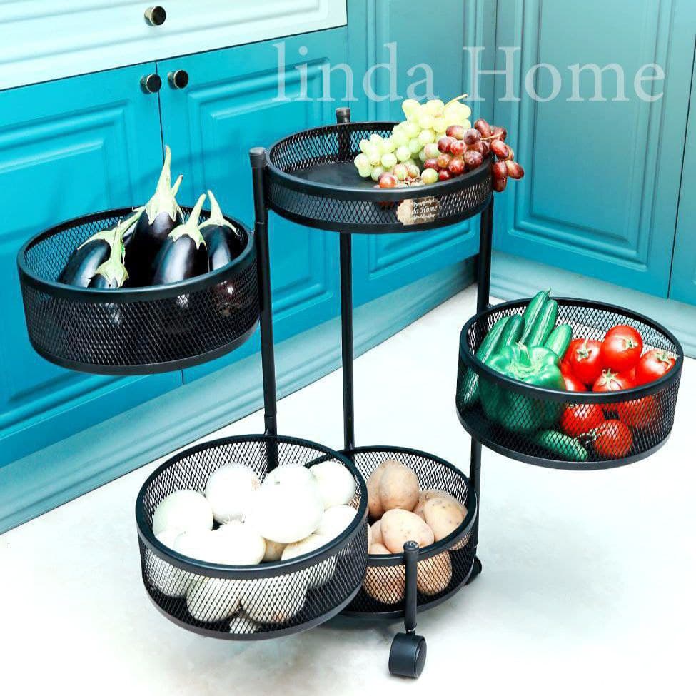 جاپیازی 5 طبقه گردان چرخدار