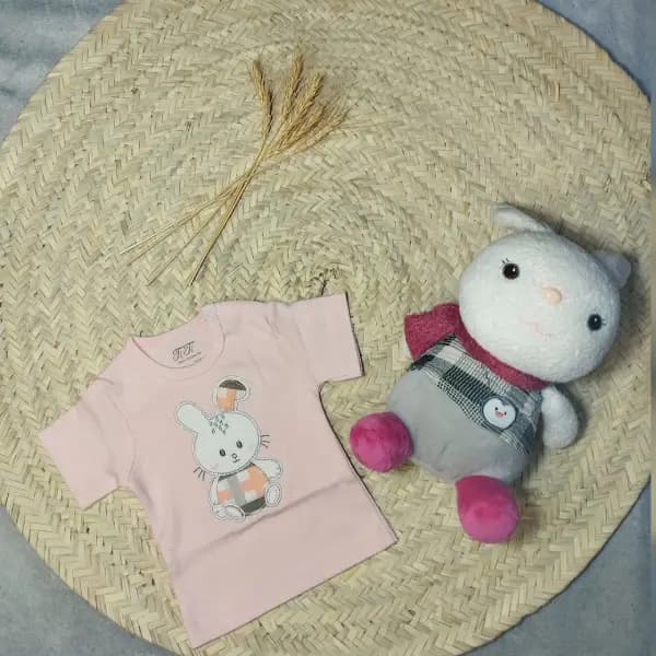 بلوز آستین کوتاه نوزادی طرح خرگوش TiTi