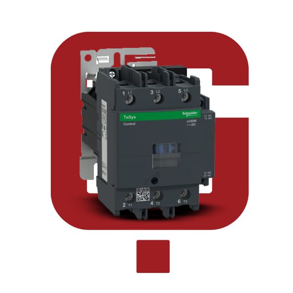 کنتاکتور D80 اشنایدر 80 آمپر 37 کیلووات LC1D80E7 بوبین 48 ولت AC