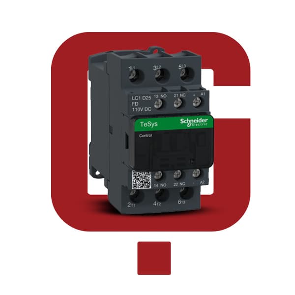 LC1D25FD کنتاکتور اشنایدر 25 آمپر 110 ولت DC