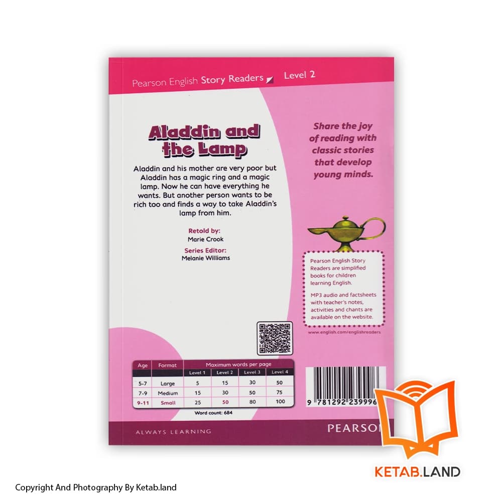 کتاب 2 Aladdin and the Lamp Pearson Readers — تصویر ۲