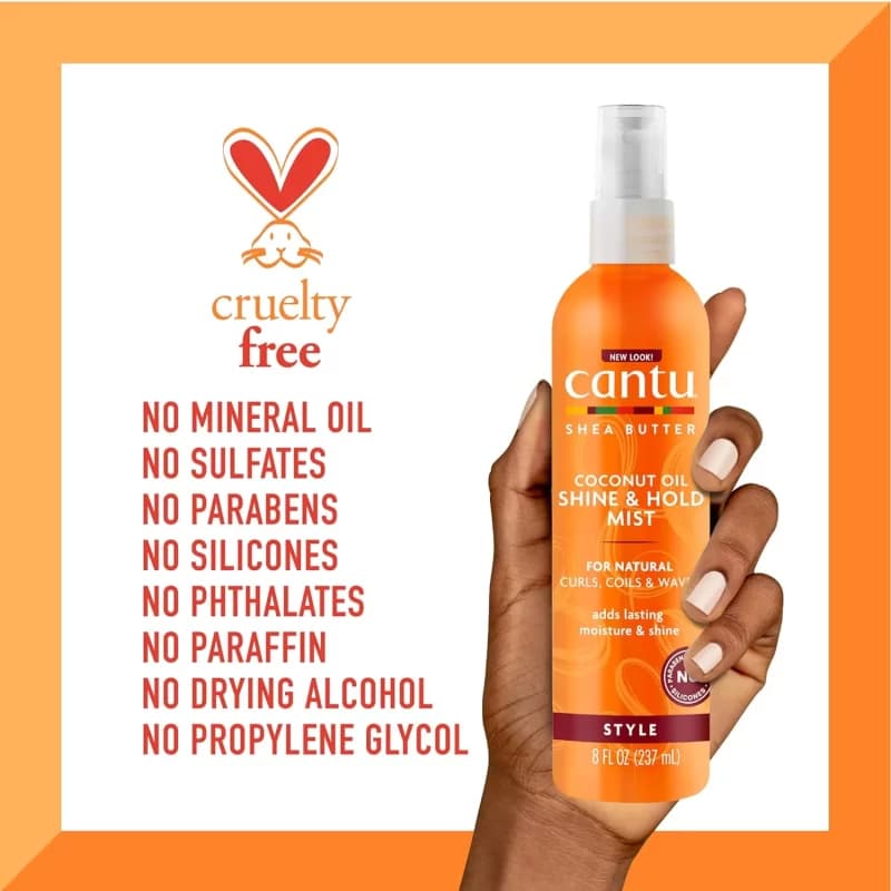 اسپری درخشان کننده و نگهدارنده موی کانتو Cantu Shine Hold — تصویر ۵