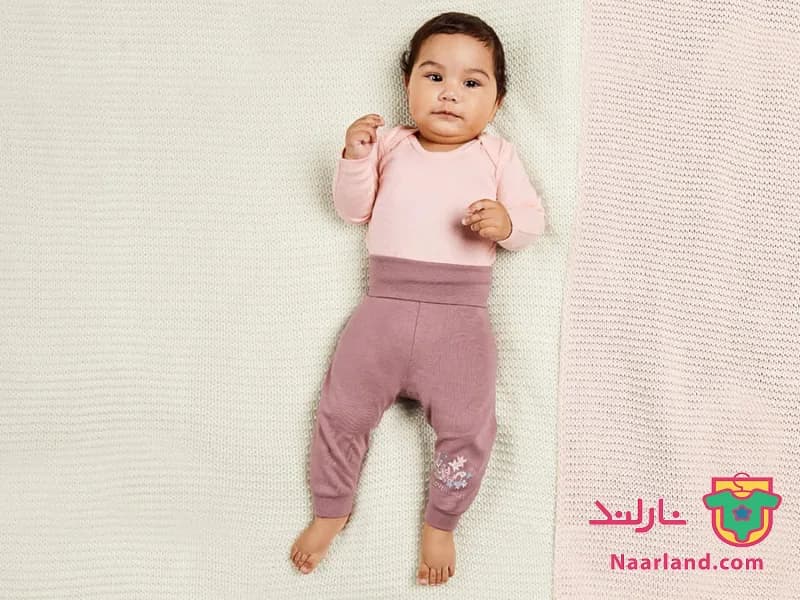 لگ نوزادی لوپیلو (Lupilu) کمر پهن رنگ بندی صورتی — تصویر ۲
