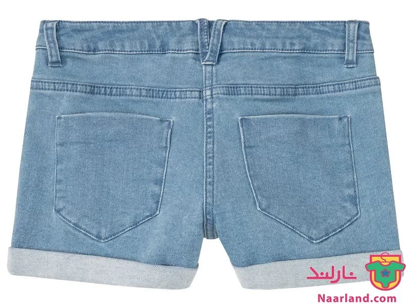 شلوارک جین دخترانه زاپ دار پپرتس آلمان (pepperts) ، رنگ روشن — تصویر ۴