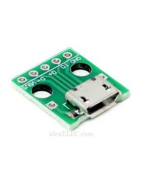 برد تبدیل کانکتور میکرو یو اس بی MICRO USB TO DIP