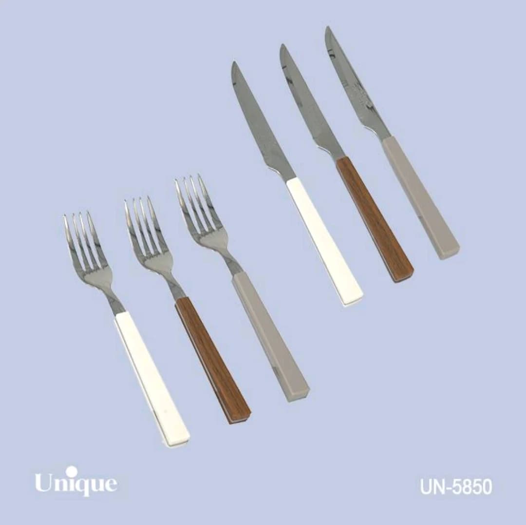 کارد و چنگال یونیک دسته لوکس کد UN-5850