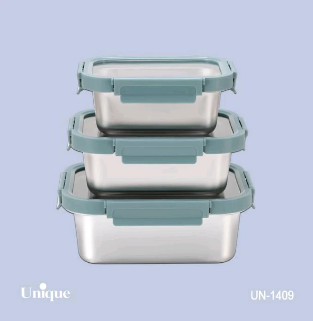 ظرف نگهدارنده یونیک استیل درب شیشه ای UN-1409