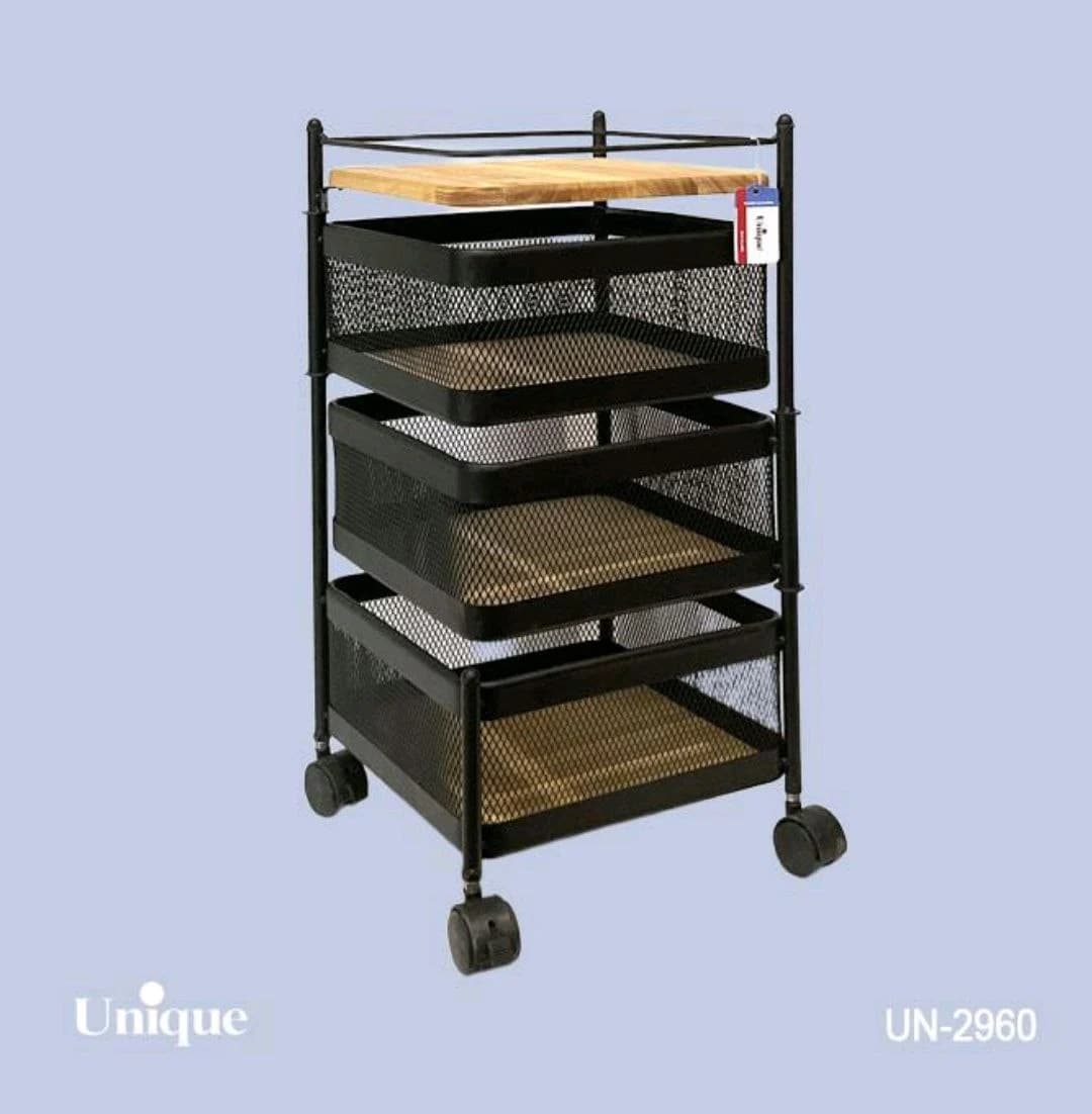 جا سیب زمینی و پیاز یونیک 3 طبقه توری مربع کد UN-2960