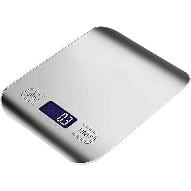 ترازو آشپزخانه 5 کیلوگرم ابزار پخت و پز دقیق فولاد ضد زنگ HI Bilancia da Cucina Digitale Bianca