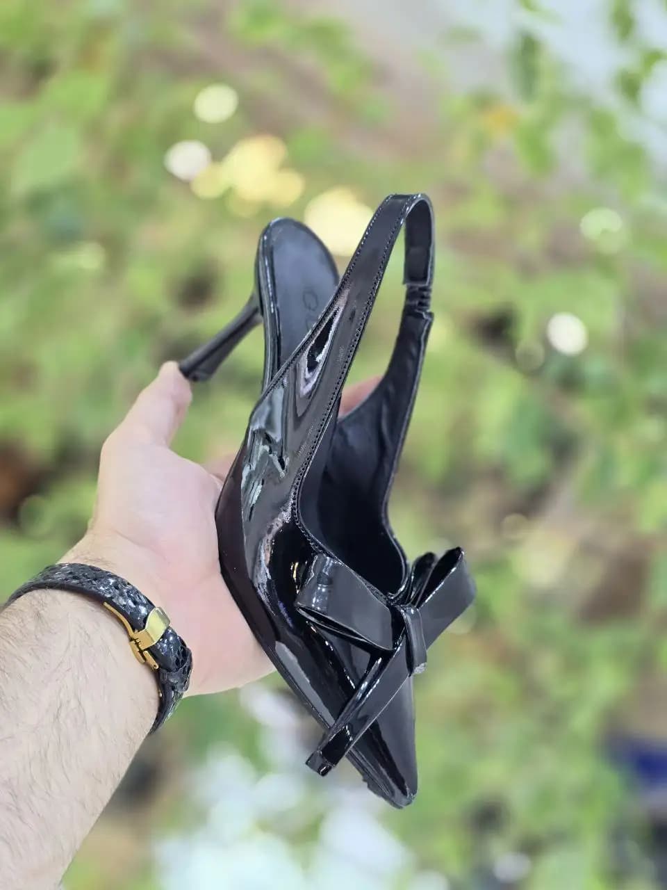کفش مجلسی پاپیونی ورنی کد 4960 (مشکی) — تصویر ۲