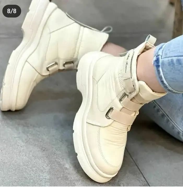 بوت کاپشنی (کرم) کد 4826 — تصویر ۴