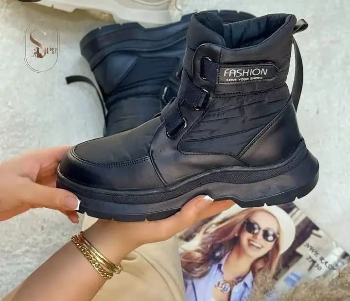 بوت کاپشنی (مشکی) کد 4826 — تصویر ۲