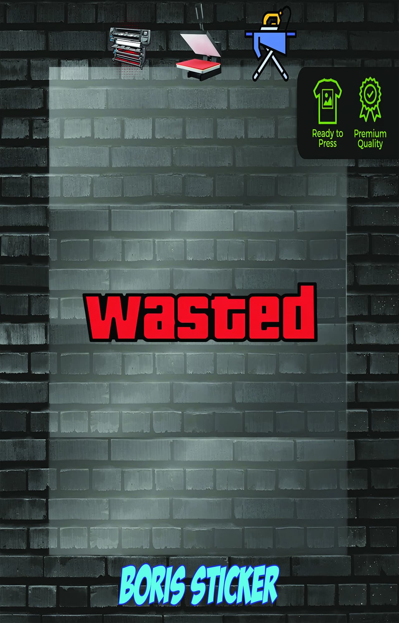 استیکر پوشاک طرح wasted کد 4747