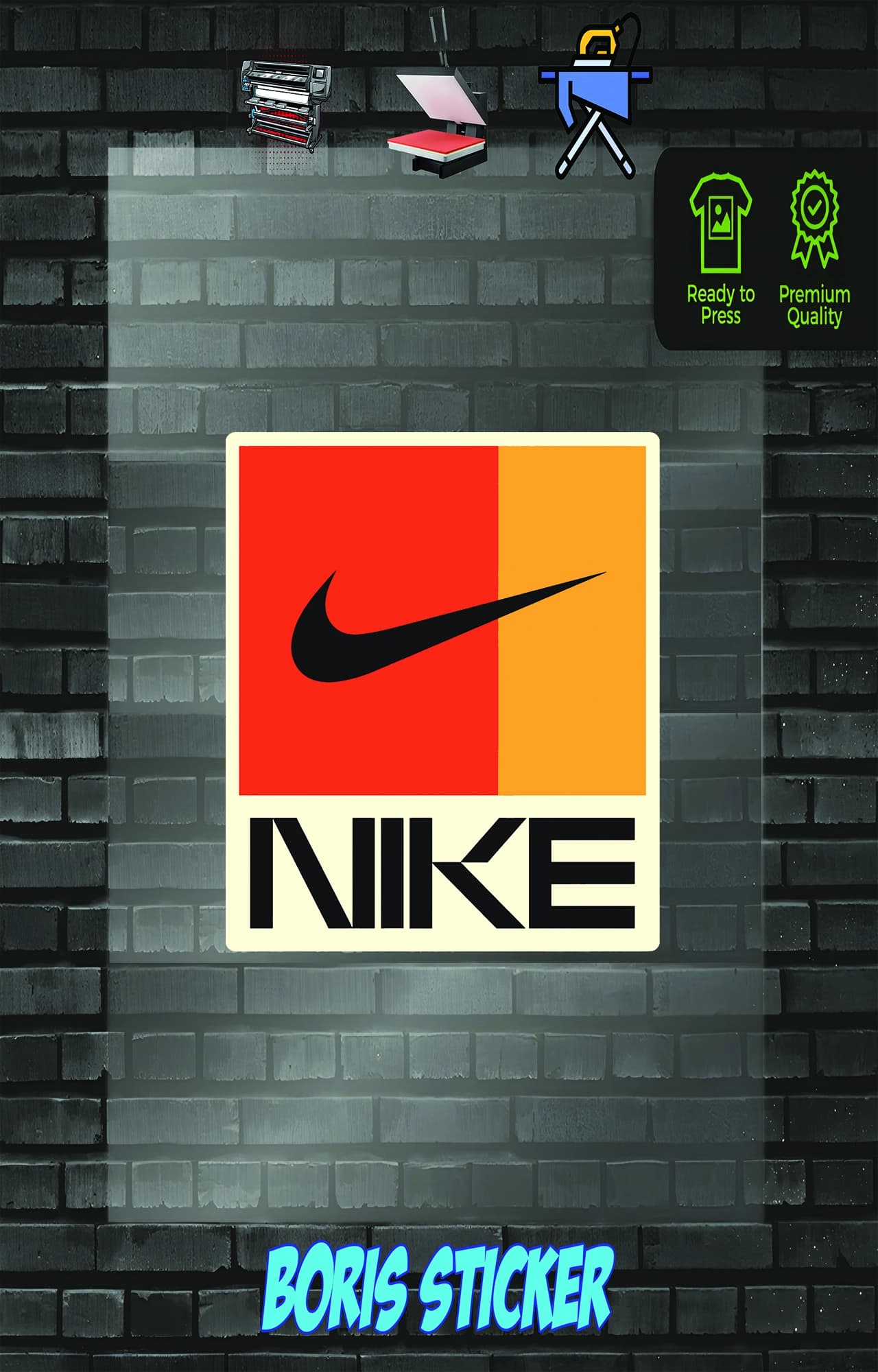 استیکر پوشاک طرح نایکی nike کد 4651