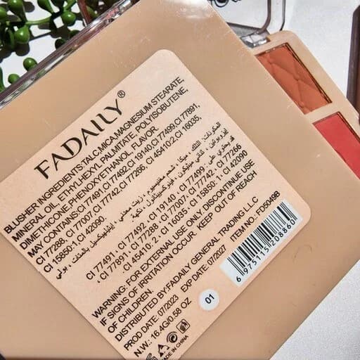 رژگونه چهارتایی سایز بزرگ اورجینال Fadaily — تصویر ۴
