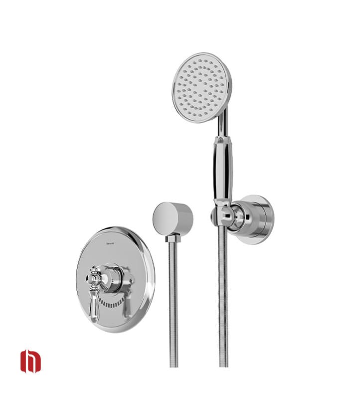 شیر حمام توکار شودر مدل زیگموند کروم تیپ 2 BRASS — تصویر ۲