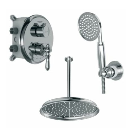 شیر حمام توکار شودر مدل زیگموند کروم تیپ 3 BRASS — تصویر ۳