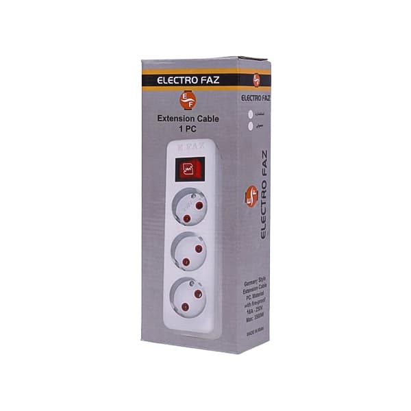 سه خانه برق الکتروفاز مدل FAZ-273 کابل 1.6 متر — تصویر ۲