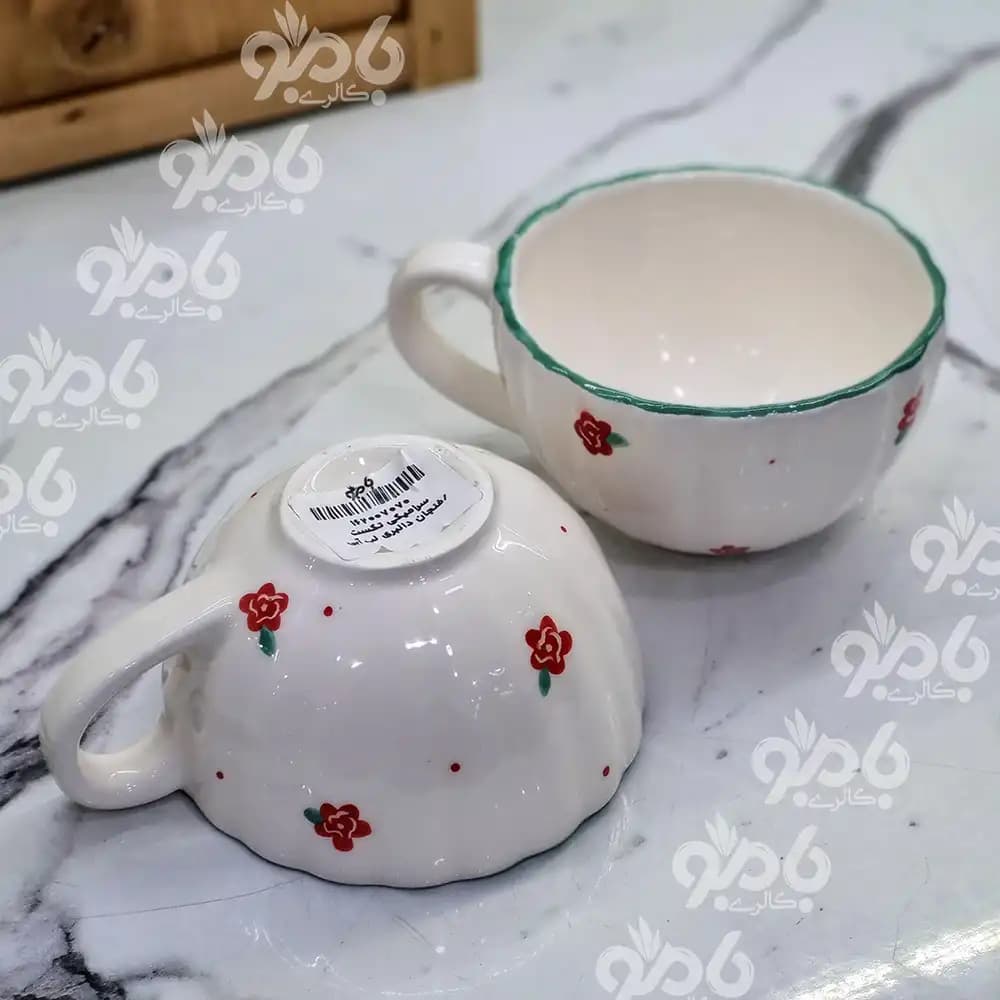 فنجان سرامیکی دالبری 10 سانت لب آبی — تصویر ۲