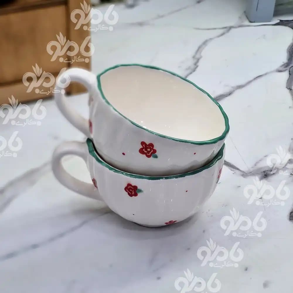 فنجان سرامیکی دالبری 10 سانت لب آبی