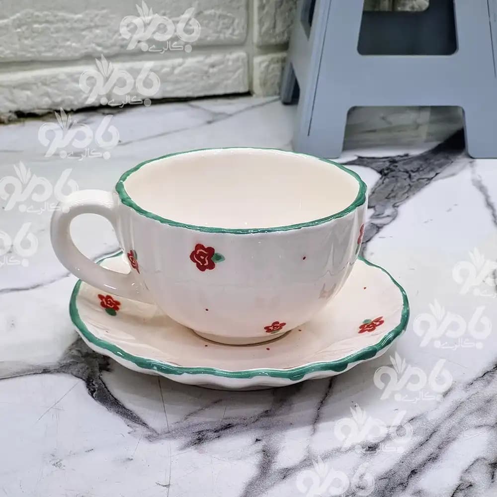 فنجان سرامیکی دالبری 10 سانت لب آبی — تصویر ۳