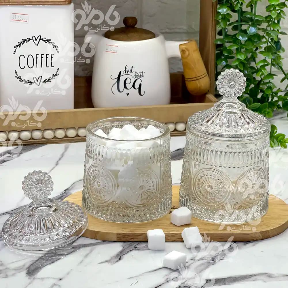 قندان شیشه ای دنیز طرح زارا — تصویر ۳