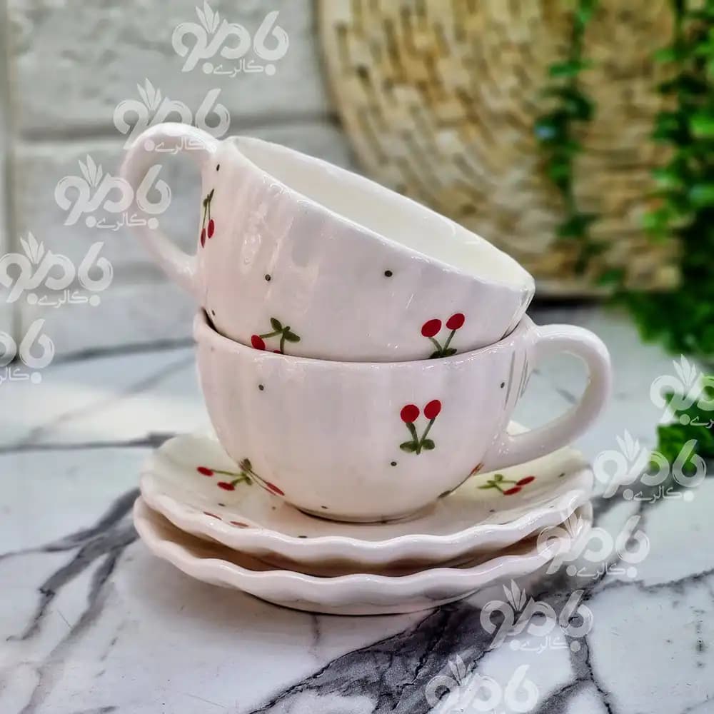 نعلبکی سرامیکی فانتزی چاپدار ساده — تصویر ۳