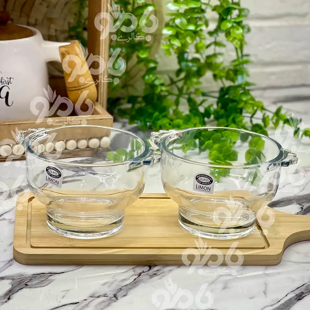 کاسه سوپ خوری شیشه ای جفتی لیمون 2330