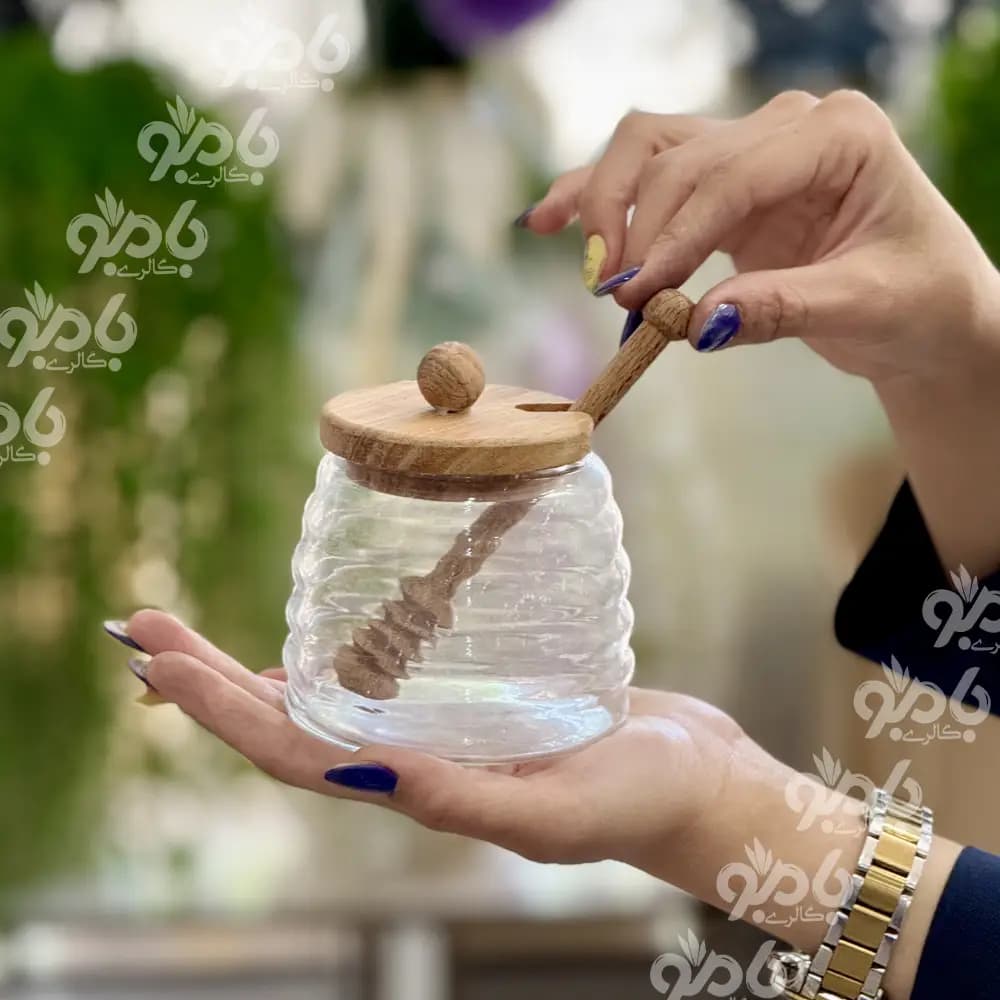 عسل خوری چوبی شیشه ای پاشا — تصویر ۵