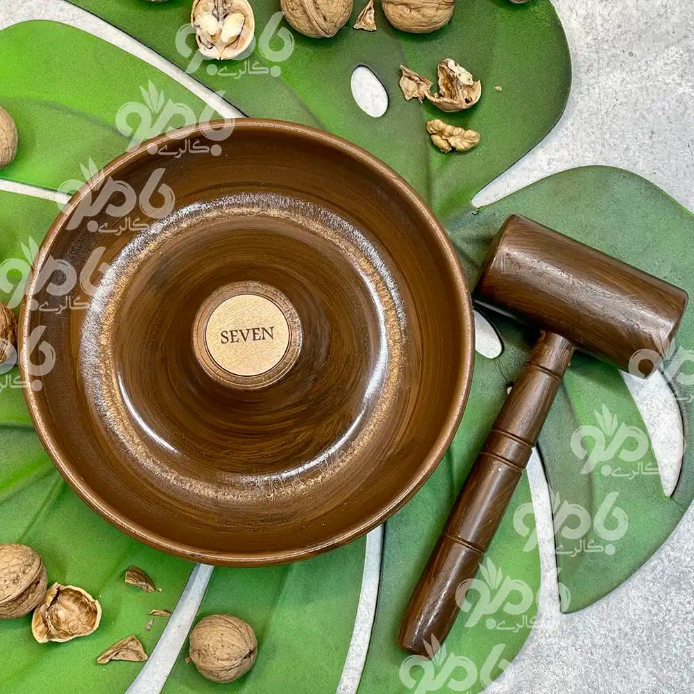 ظرف و چکش گردو شکن سون طرح چوب — تصویر ۵