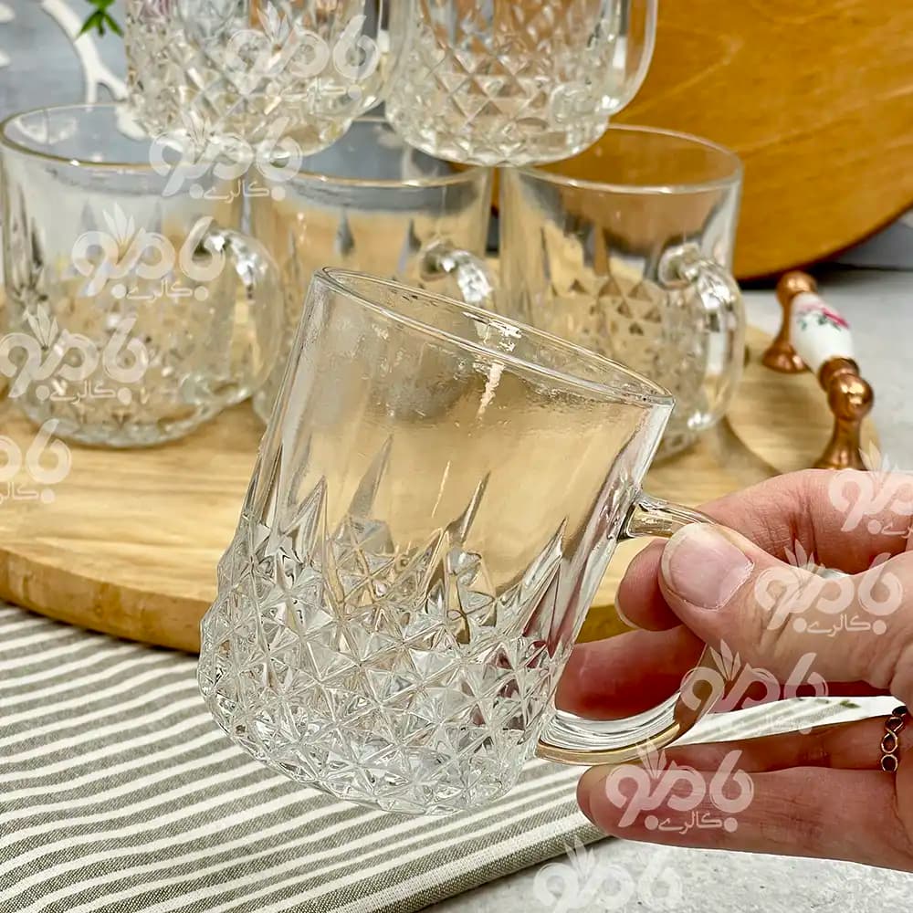 لیوان شیشه ای برلیان 6عددی