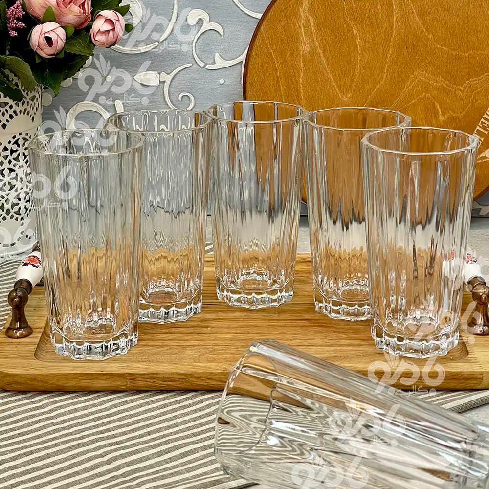 لیوان شیشه ای سورنا بلند 6عددی کد1137 — تصویر ۲