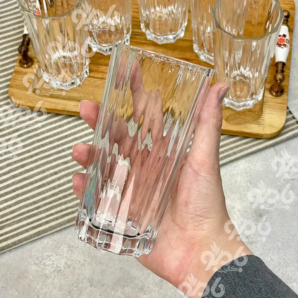 لیوان شیشه ای سورنا بلند 6عددی کد1137