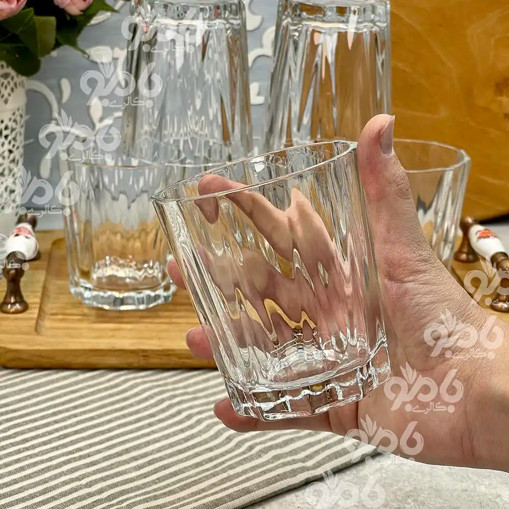 لیوان شیشه ای سورنا کوتاه 6عددی کد1138