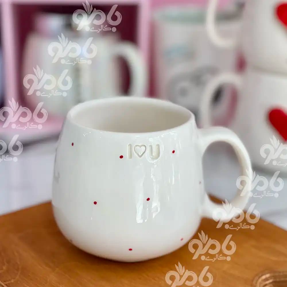 ماگ سرامیکی تک قلب برجسته بزرگ — تصویر ۲