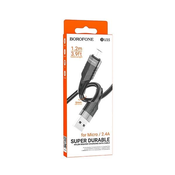 کابل USB به MicroUSB بروفون مدل BU35 طول 1.2 متر — تصویر ۲