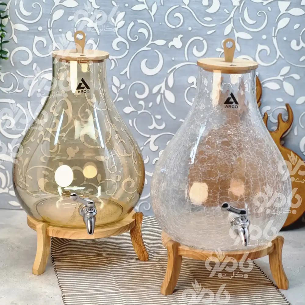 کلمن شربت ایکیا پایه چوبی