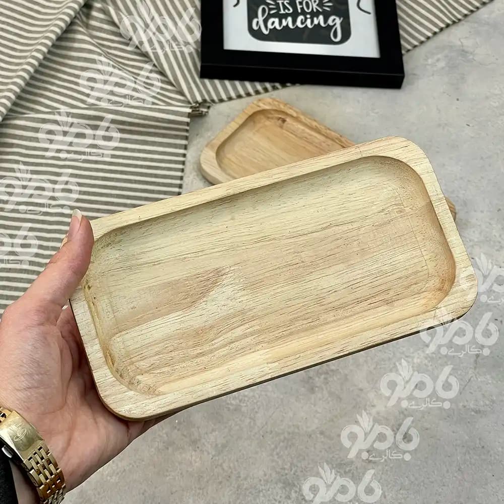 بشقاب مستطیل چوبی 11*21 سانت کوچک