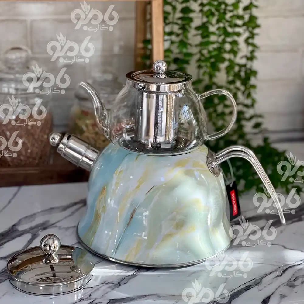 ست کتری و قوری استیل چاپدار دالتون — تصویر ۵