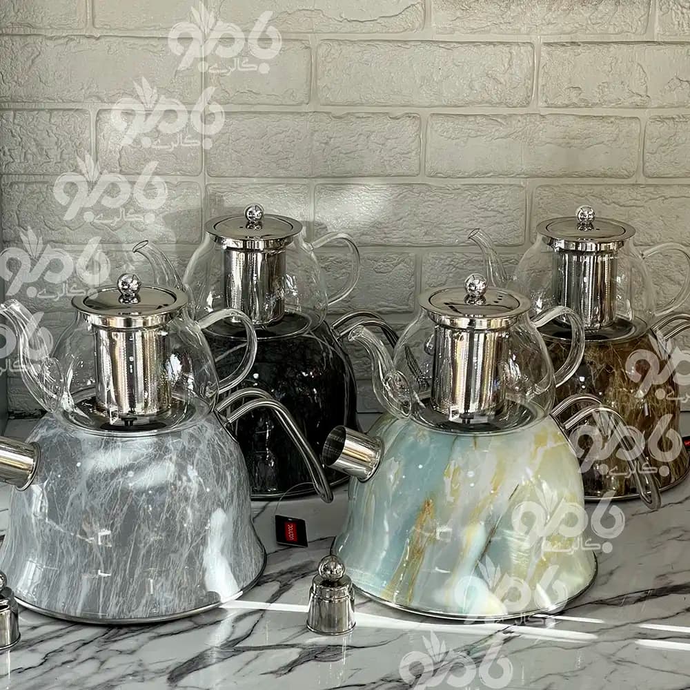 ست کتری و قوری استیل چاپدار دالتون — تصویر ۲