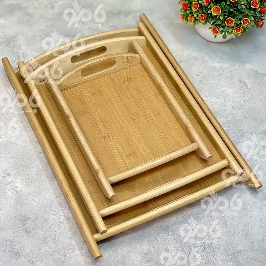 سینی چوبی بامبو مستطیل ارکیده در 3سایز