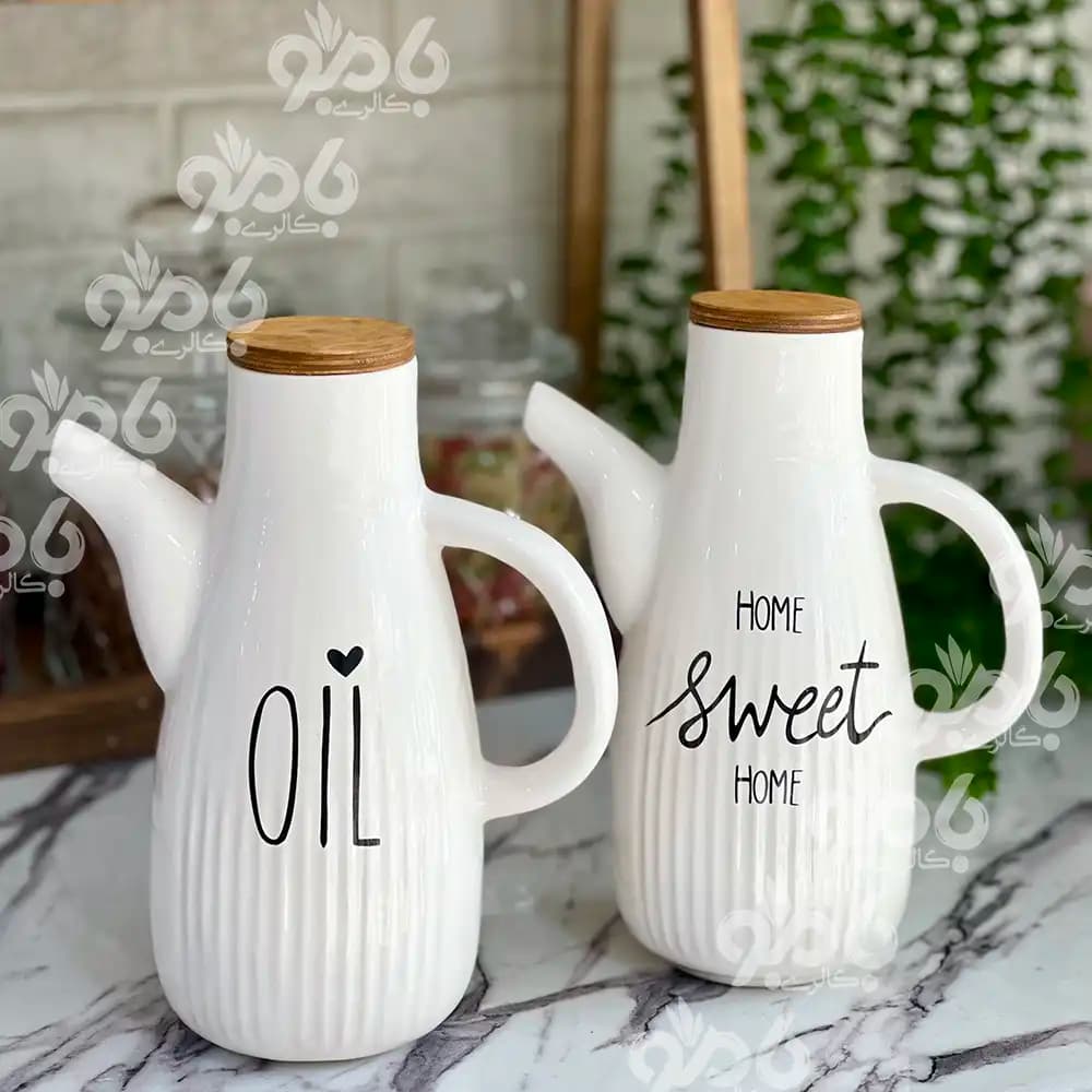 روغن ریز سرامیکی درب چوبی خمره ای — تصویر ۲