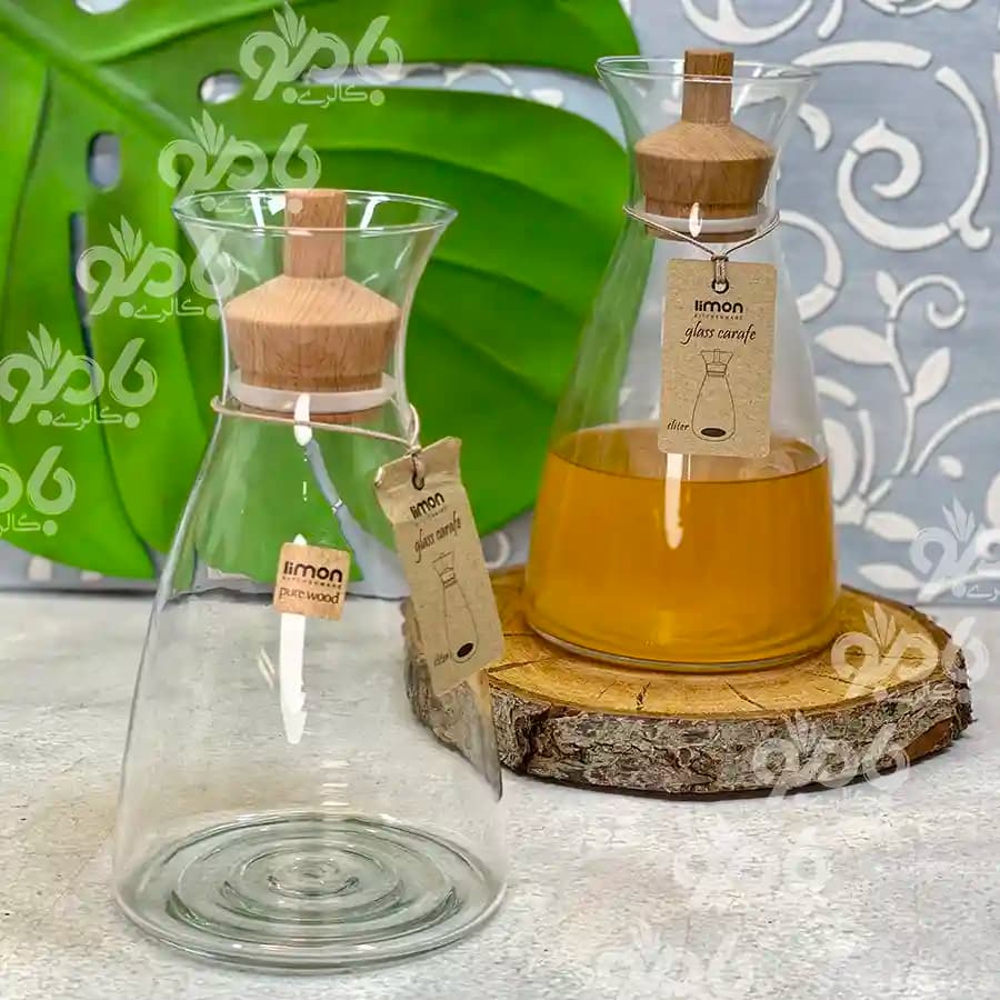 بطری آب درب چوبی لیمون 1000میل