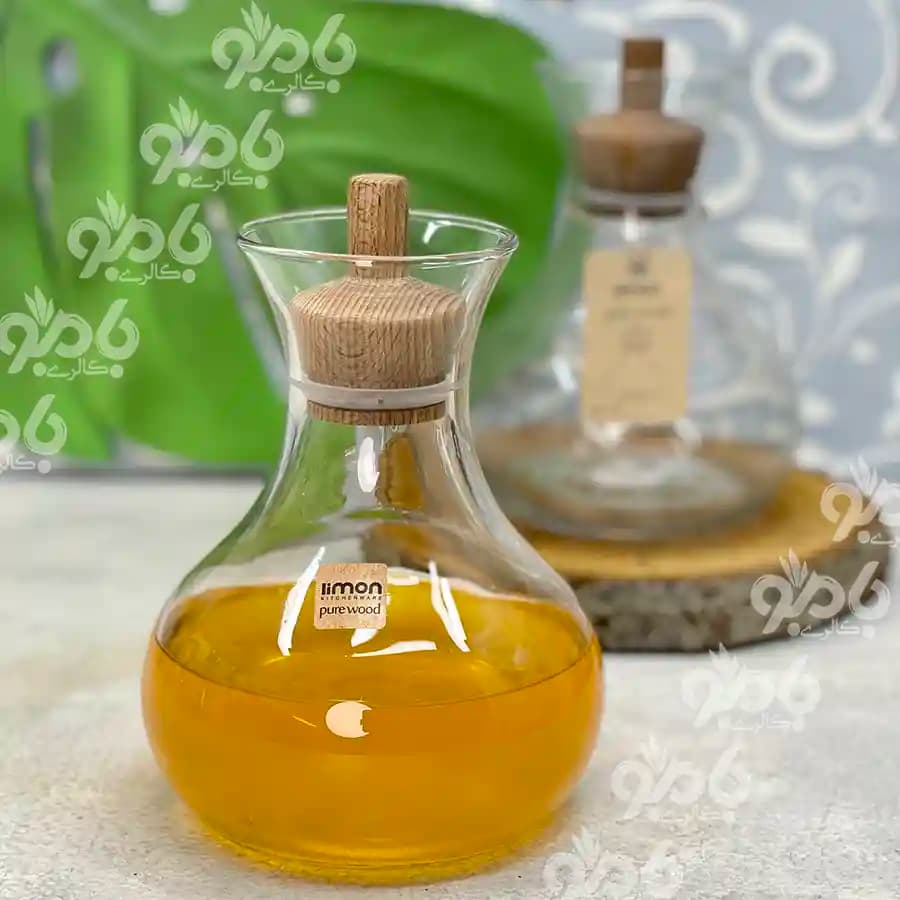 بطری آب درب چوبی لیمون 950میل