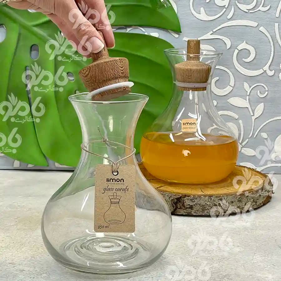 بطری آب درب چوبی لیمون 950میل — تصویر ۲