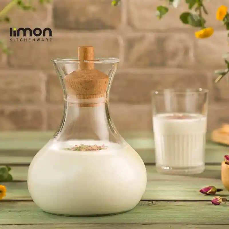 بطری آب درب چوبی لیمون 950میل — تصویر ۳