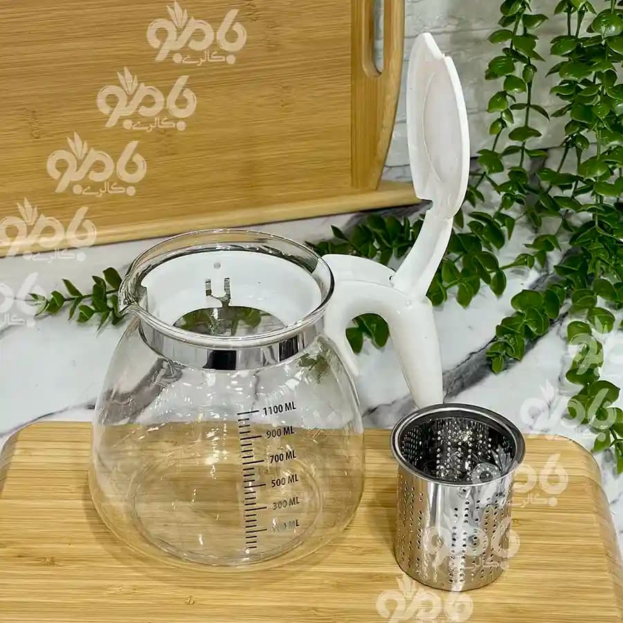 قوری چای ساز مندرج دسته مشکی — تصویر ۴