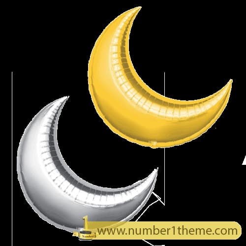 بادکنک فویلی کارتی ماه 24 اینچ