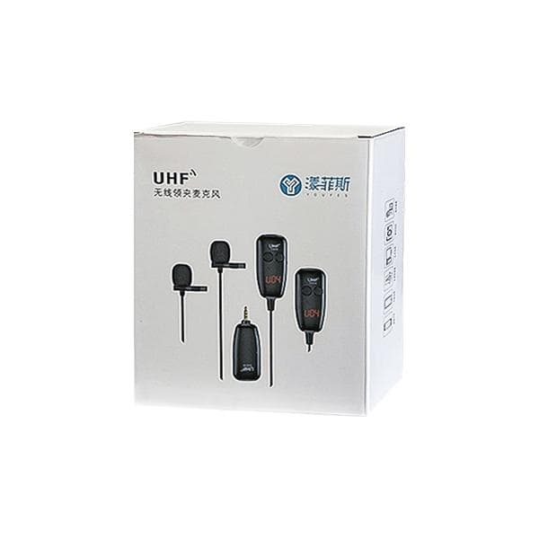میکروفون یقه ای بی سیم AUX DUAL مدل UHF-040 — تصویر ۲