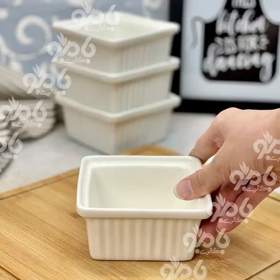 پیاله تارت چینی مربع مدرن — تصویر ۲